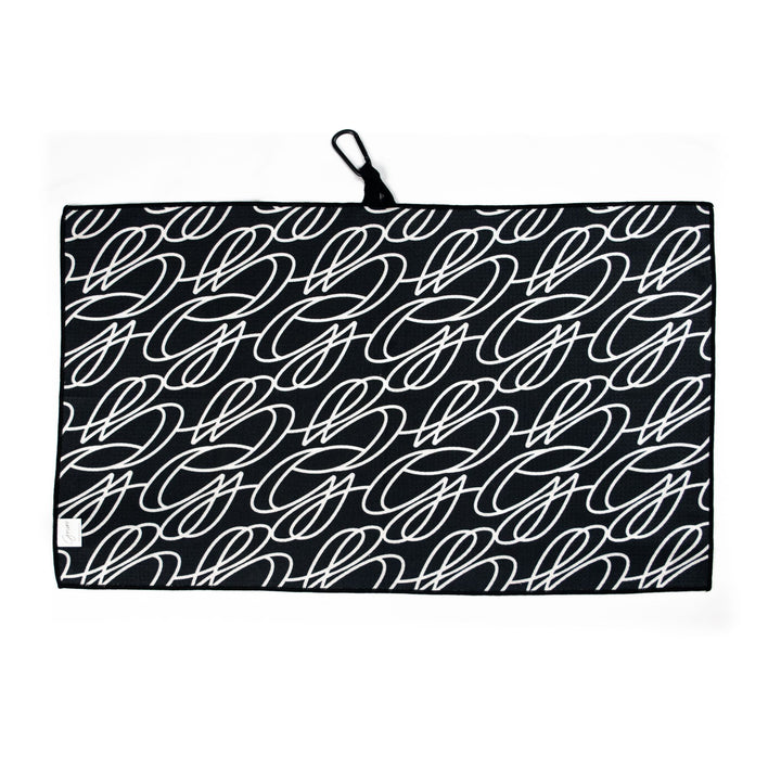 lack waffle microfiber towel with an extra-large surface area, allowing the golfer to use it wet, dry, or both to keep their clubs clean throughout the round. 